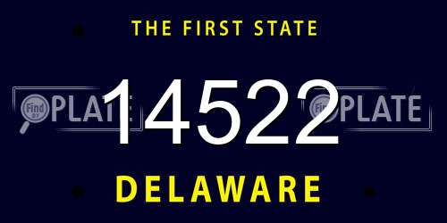 14522 Delaware License Plate