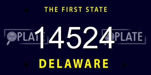 14524 Delaware License Plate