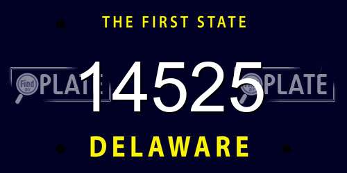 14525 Delaware License Plate