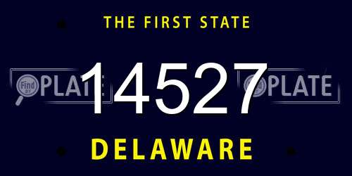 14527 Delaware License Plate