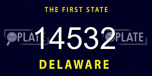 14532 Delaware License Plate