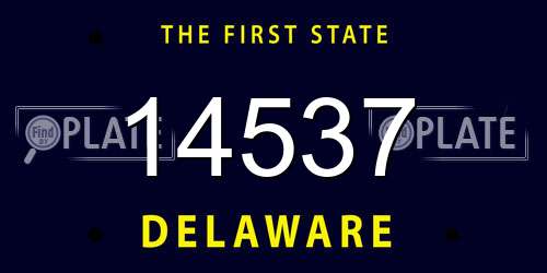 14537 Delaware License Plate