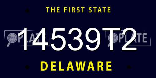 14539T2 Delaware License Plate