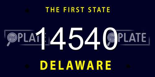 14540 Delaware License Plate
