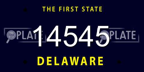 14545 Delaware License Plate