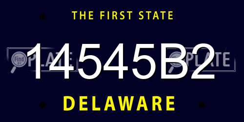 14545B2 Delaware License Plate