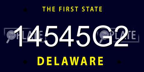 14545G2 Delaware License Plate