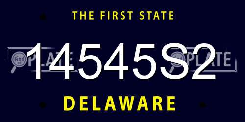 14545S2 Delaware License Plate