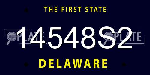 14548S2 Delaware License Plate