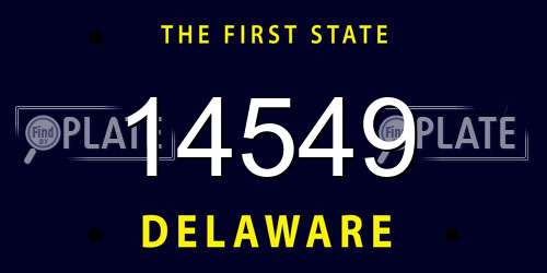 14549 Delaware License Plate