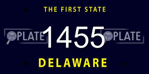 1455 Delaware License Plate
