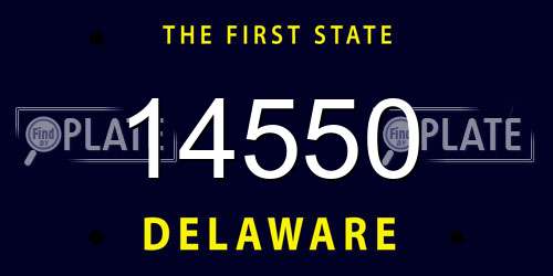 14550 Delaware License Plate