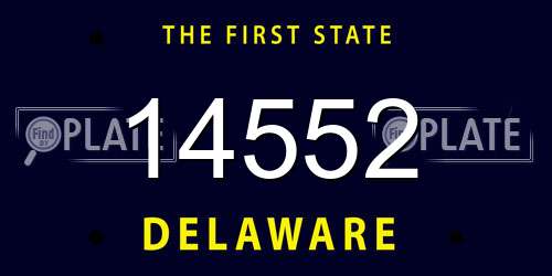 14552 Delaware License Plate