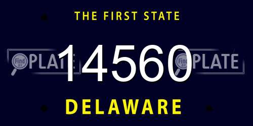 14560 Delaware License Plate