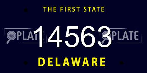 14563 Delaware License Plate