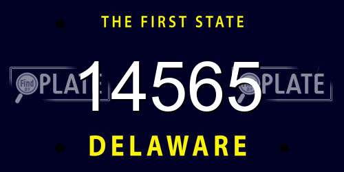14565 Delaware License Plate