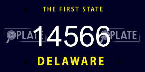 14566 Delaware License Plate