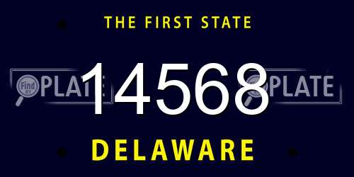 14568 Delaware License Plate