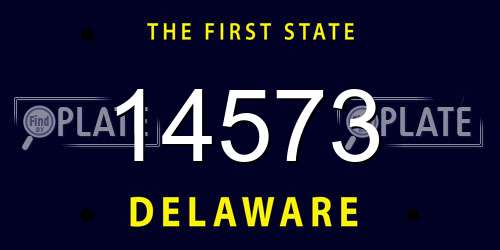 14573 Delaware License Plate