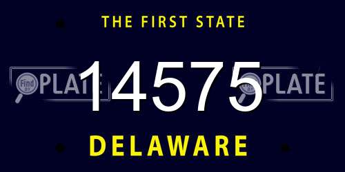 14575 Delaware License Plate