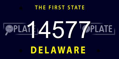 14577 Delaware License Plate