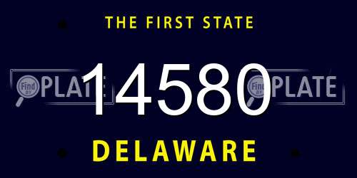 14580 Delaware License Plate