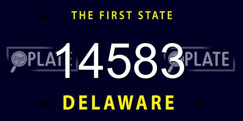 14583 Delaware License Plate