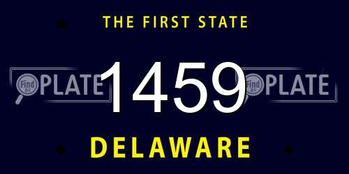 1459 Delaware License Plate