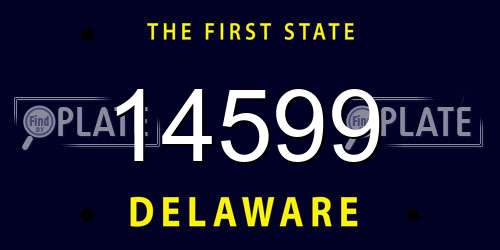 14599 Delaware License Plate