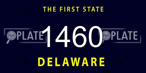 1460 Delaware License Plate