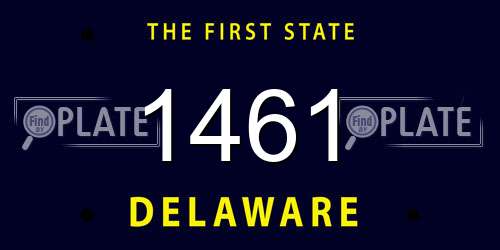 1461 Delaware License Plate