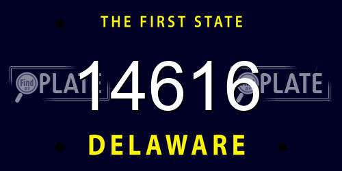 14616 Delaware License Plate