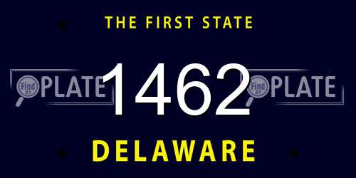 1462 Delaware License Plate