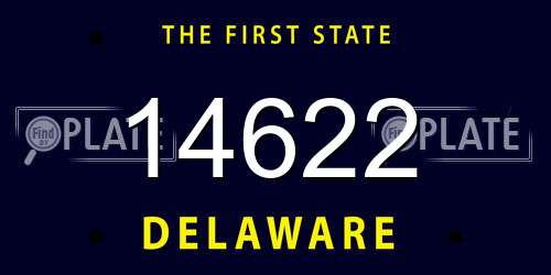 14622 Delaware License Plate
