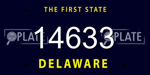 14633 Delaware License Plate