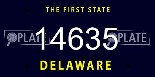 14635 Delaware License Plate