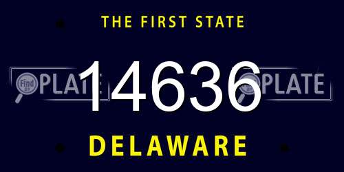 14636 Delaware License Plate