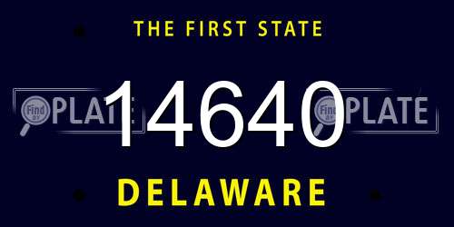 14640 Delaware License Plate
