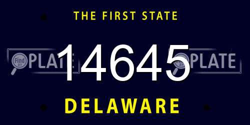 14645 Delaware License Plate