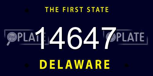 14647 Delaware License Plate