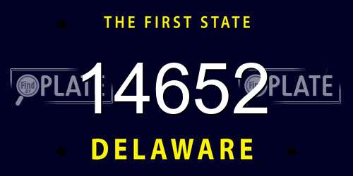 14652 Delaware License Plate