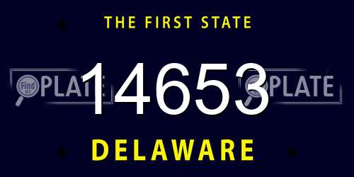 14653 Delaware License Plate