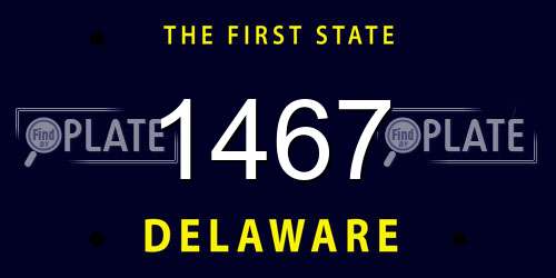 1467 Delaware License Plate