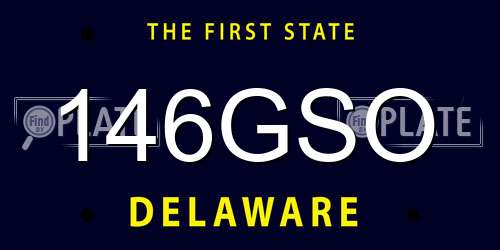 146GSO Delaware License Plate