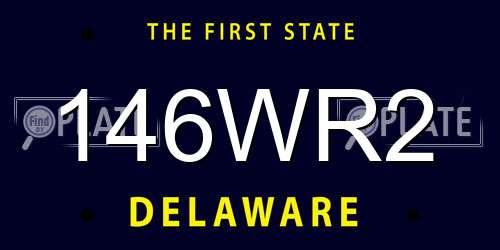 146WR2 Delaware License Plate