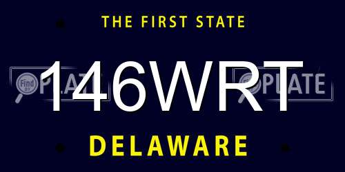 146WRT Delaware License Plate
