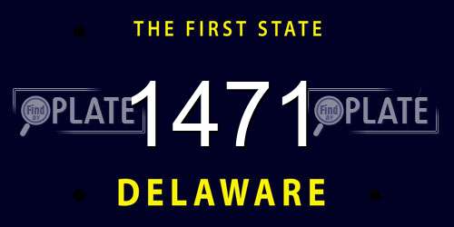 1471 Delaware License Plate
