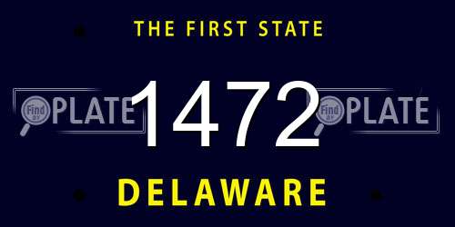 1472 Delaware License Plate