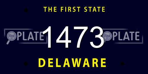 1473 Delaware License Plate