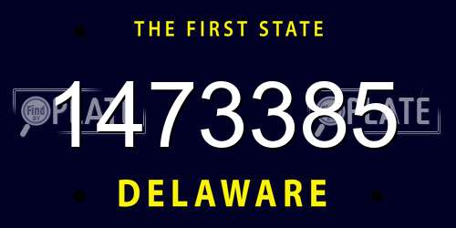 1473385 Delaware License Plate